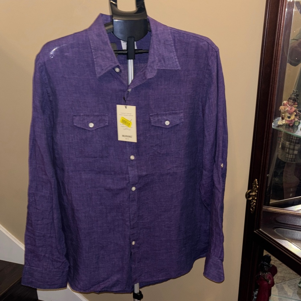 Murano Deep Purple Slim Fit Shirt